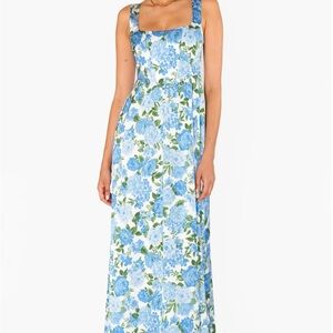 Show Me Your MuMu Blue Floral Maxi Dress